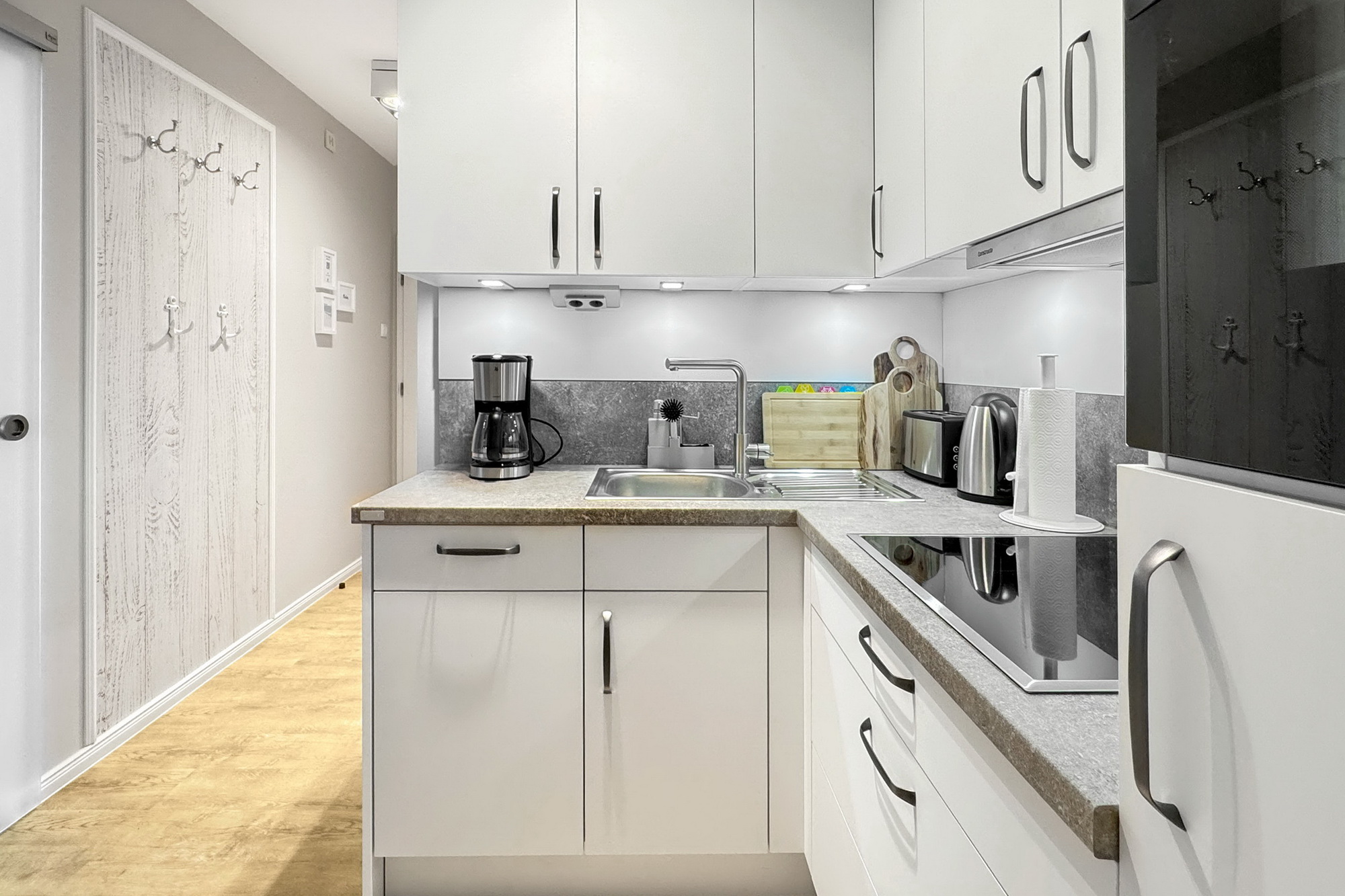 Hochwertige Designküche in der Ferienwohnung Meeresbrise in Heiligenhafen