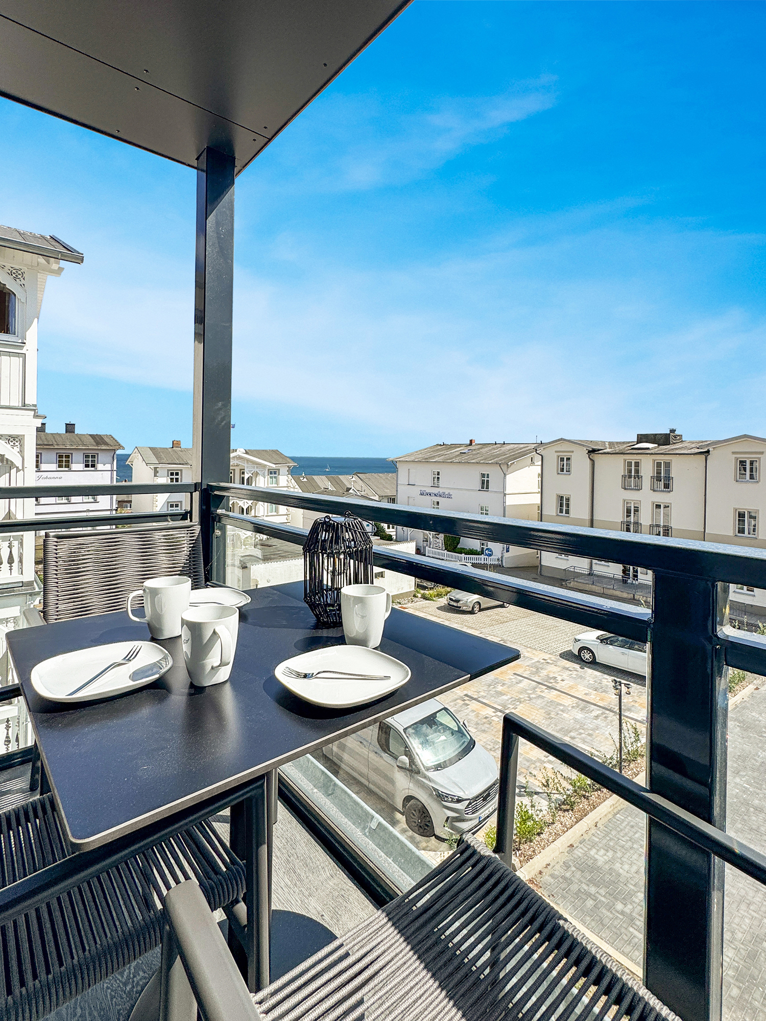 Möblierter Balkon mit Ostseeblick in Sassnitz